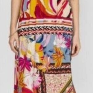 JOHNNY WAS Rachel May Easy Fit Tank BAMBOO Blend Midi Boho Dress Floral